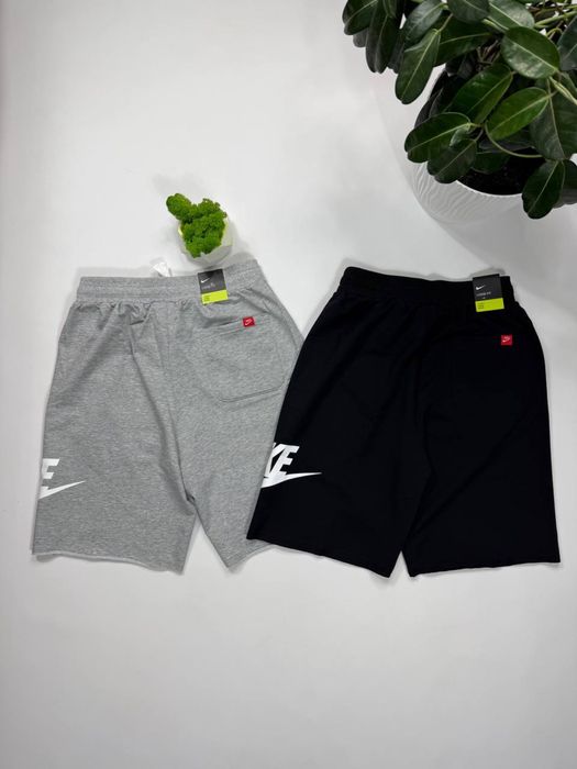 Шорти Nike чоловічі спортивні | Бавовняні літні шорти | Чорні/сірі /Шорти найк чоловічі