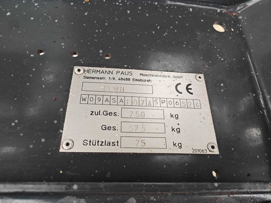 Winda Drabina Wciągarka Dekarska na przyczepie PAUS 18WH rok 2010