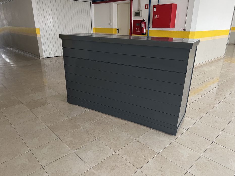 Balcao Bar Cabine Movel Madeira Rodas