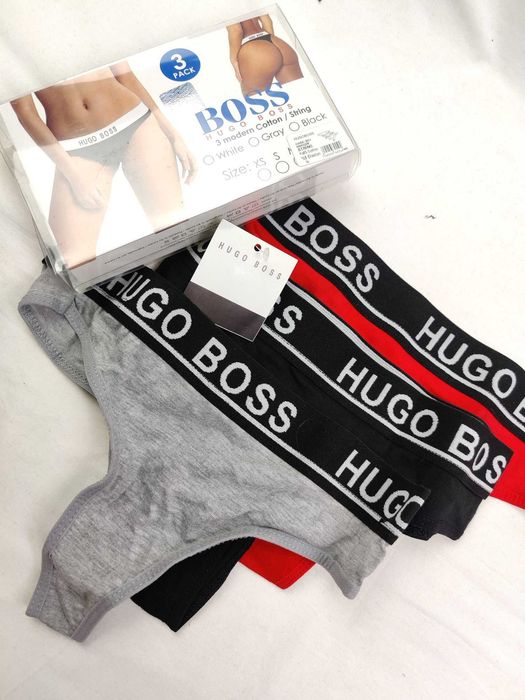3pak stringi damskie Guess Hugo Boss premium