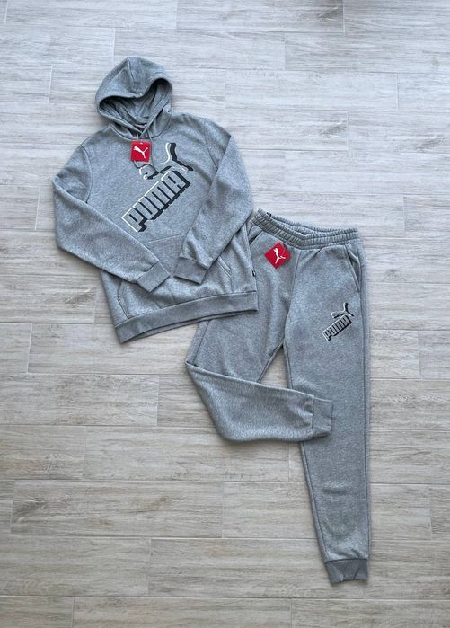 США! Чоловічі спортивні костюми Puma ESS+ Logo Оригінал! На флісі XL