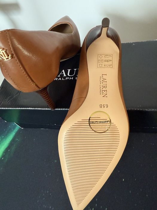 Nowe szpilki skórzane marki Ralph Lauren w rozm.37 - 100% oryginał