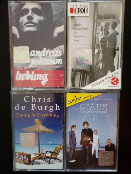 kaseta Mark Knopfler, Chris de Burgh, The Cranberries, Andreas Johnson