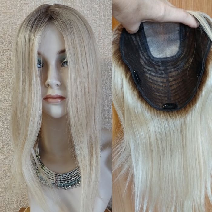 Накладка-полупарик из натуральных волос