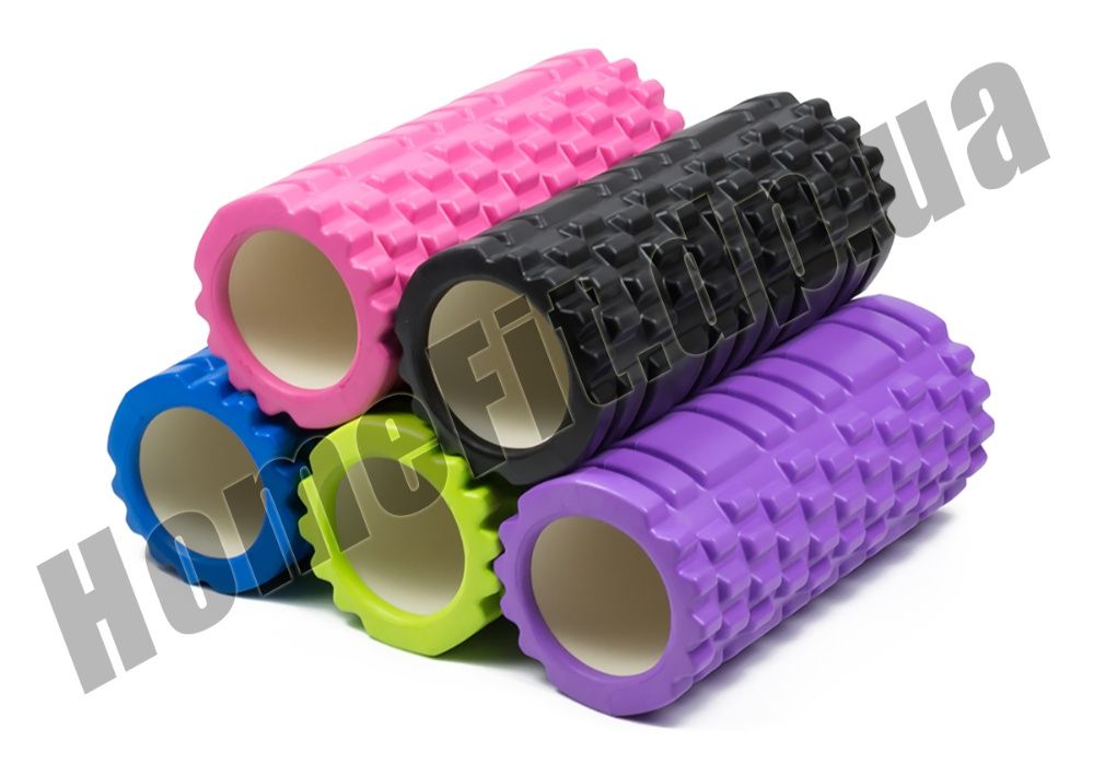 Масажний ролик EasyFit 30-33 см+ЧОХОЛ/валик мфр для йоги, спини та ніг