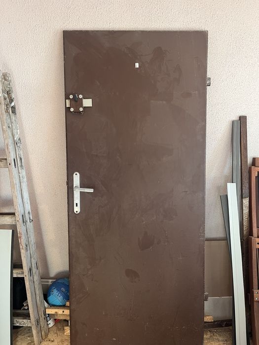 Drzwi stalowe techniczne cieżkie 80x186