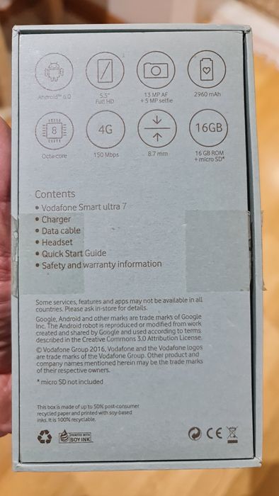 smartphone Vodafone Smart Ult 7
