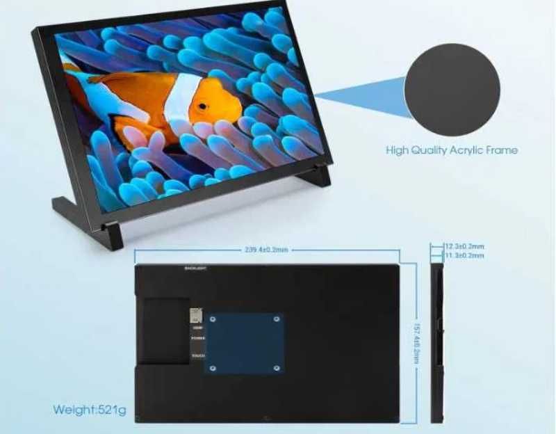 Przenośny monitor Elecrow 10" 1280 x 800 z ekran dotykowy