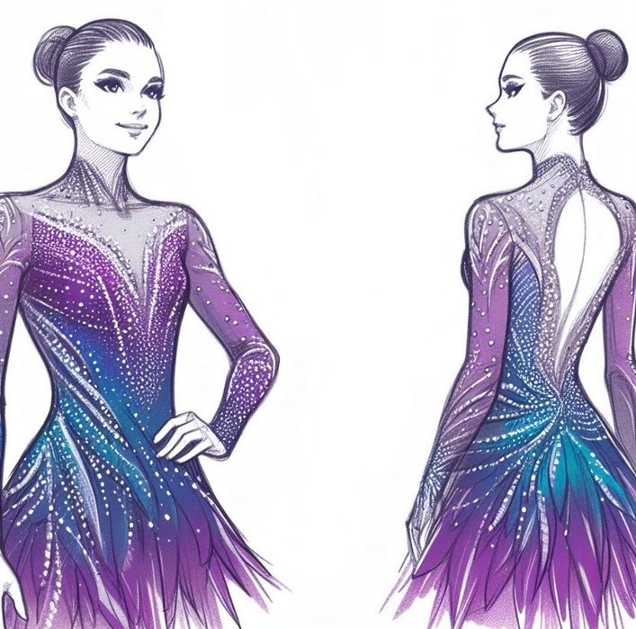 Desings costume dance/gymnastic/ skating costumized