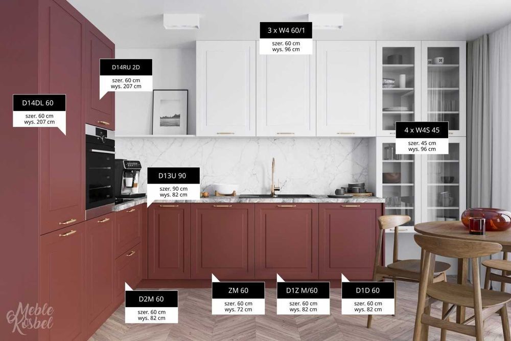 MW LAKIER Kuchnia OSLO meble szafki kuchenne mat TRANSPORT wycena