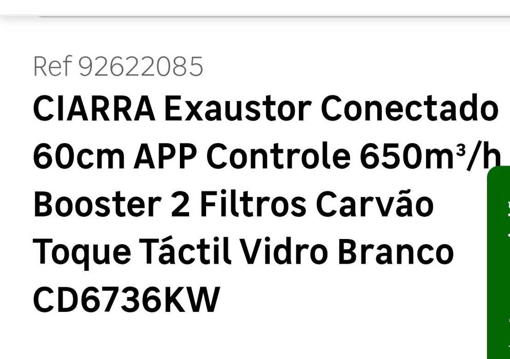 Exaustor novo, ainda na caixa