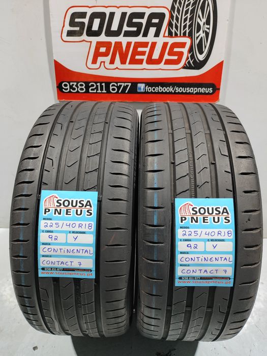 2 pneus semi novos 225-40R18 Continental - Oferta dos Portes - 140 Eur