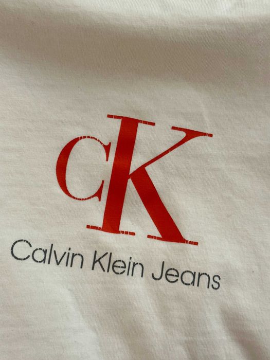 calvin klein jeans s biała tshirt bluzka
