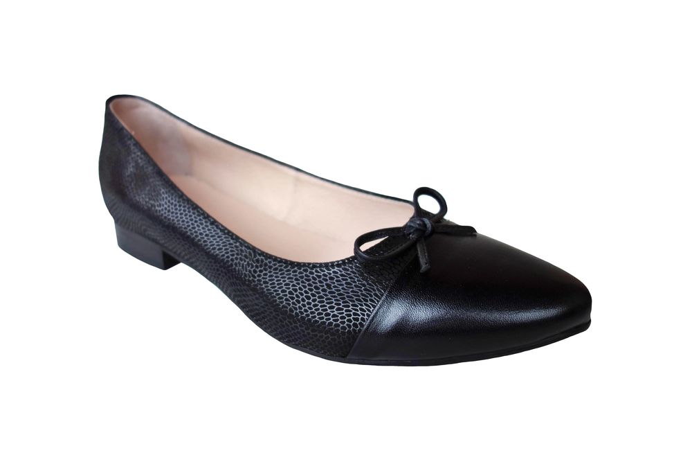 Skórzane balerinki czarne Filipczyk tęg. G 1/2