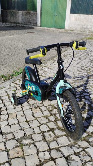 Bicicleta criança roda 14 com rodinhas - Decathlon
