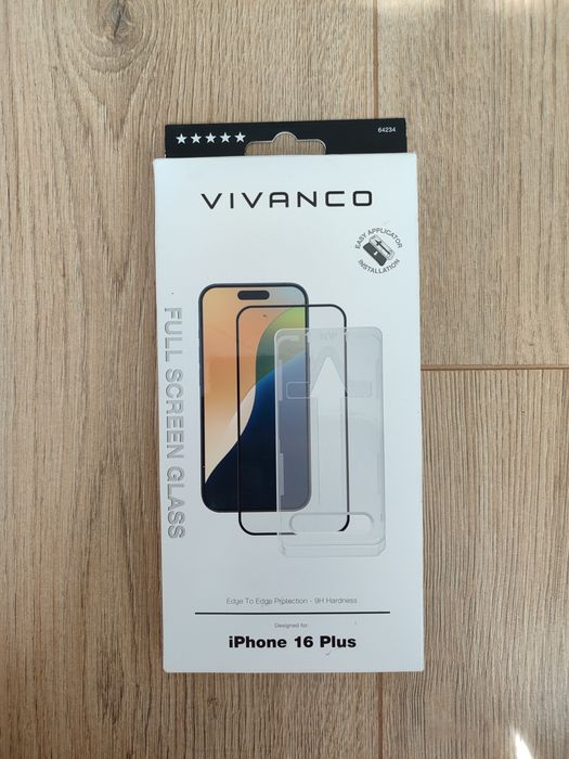 Захисне скло з рамкою VIVANCO для iPhone 16 Plus