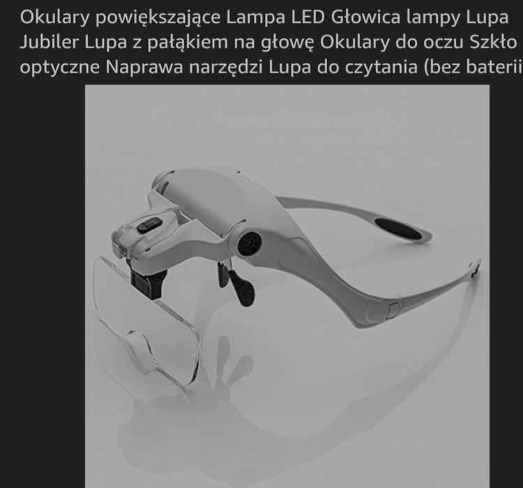 Okulary powiększające LED zestaw