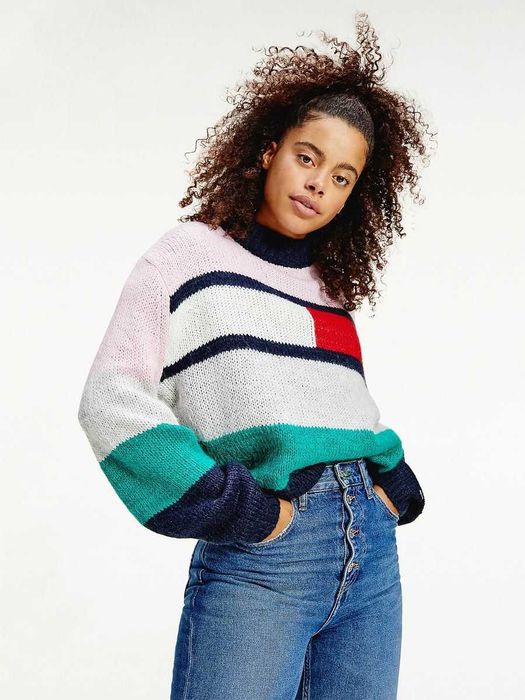 Джемпер tommy hilfiger tommy jeans женский многоцветный