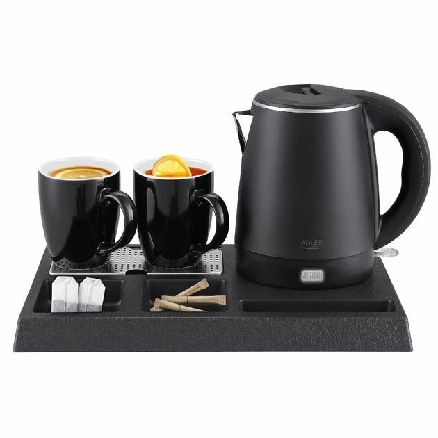 Електрочайник + 2 чашки та піднос ADLER AD 1387 1Л