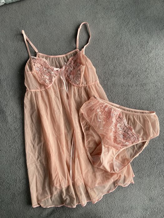 Na walentynki nowy komplet Romantyczny zestaw koszula nocna i figi