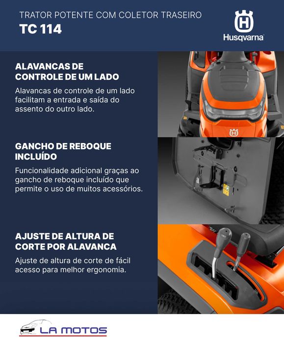 Trator de jardim Husqvarna TC 114