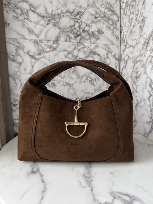 Torebka Gucci Softbit Suede Brown