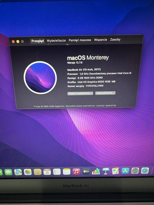 Apple Macbook Air 13,3 - 2017