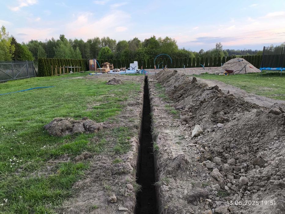 Usługi minikoparką, prace ziemne, mikro pale, woda, prąd - ZABŁUDÓW