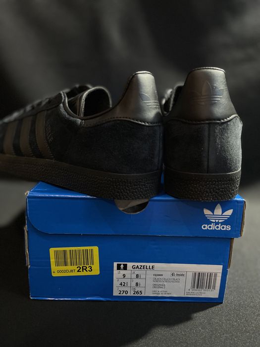Кроссовки Adidas Gazelle black оригинал чёрные