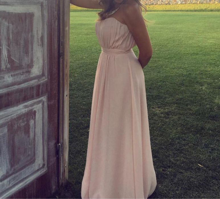 Vestido rosa claro