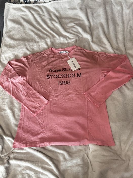 Longsleve Acne studios nowy z metką pink