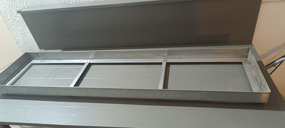 Aro cantoneira em inox  1260mmx310mmx60mm espessura de 1mm