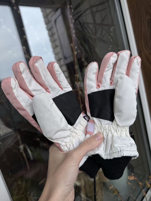 Дитячі лижні рукавички для дівчинки 5-9, лыжные перчатки детские