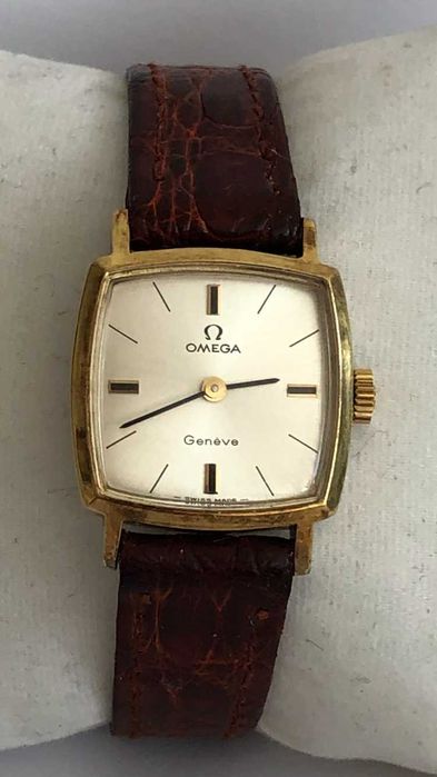 Omega Geneve, piękny zegarek damski, pozłacany, mechaniczny SUPER STAN