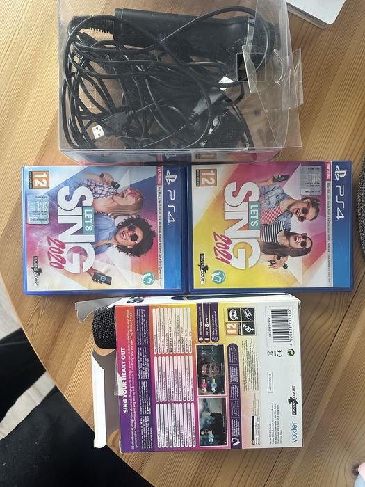 Zestaw 2 gry sing 2020,2021 3 mikrofony ps4