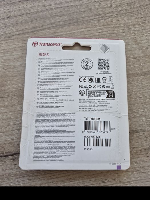 Картрідер Transcend RDF5 USB 3.1 Gen 1 (SD та microSD) — Новий