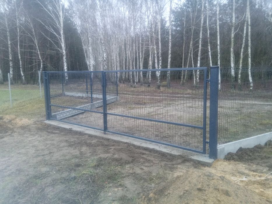 Brama dwuskrzydłowa szerokosć 400cm wysokość 150cm 2 słupki 80x80mmh2m
