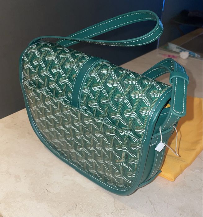 Bolsa verde de tiracolo