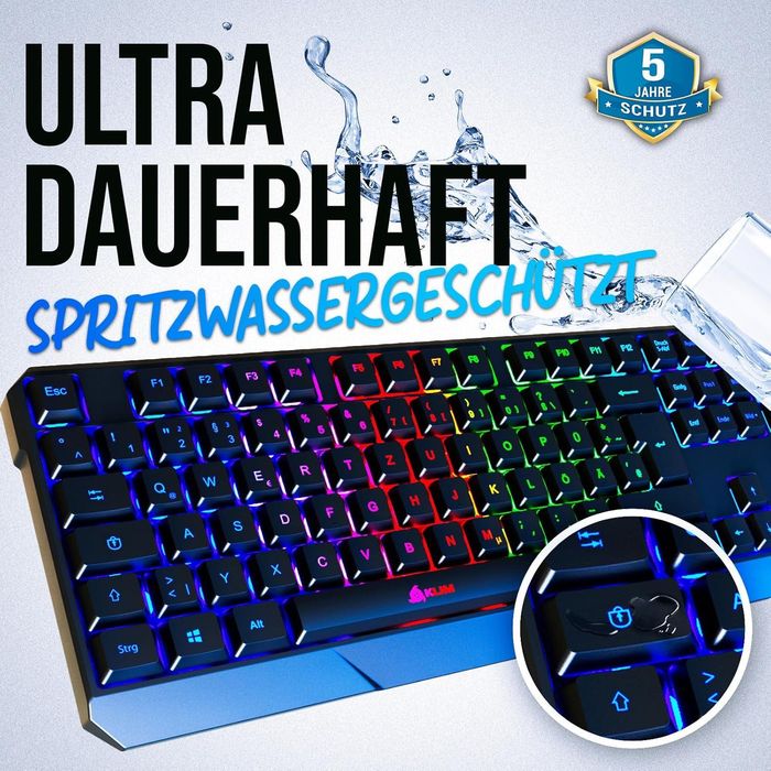 Klawiatura KLIM Chroma Gamer z kablem USB – wysoka wydajność
