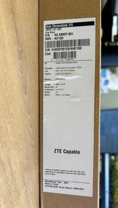 Laptop ACER Chromebook 315