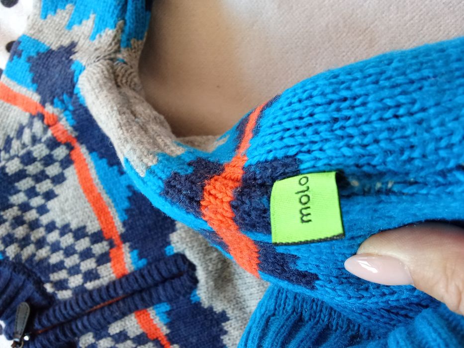 Sweter ciepły 30% wełna 92/98 MOLO