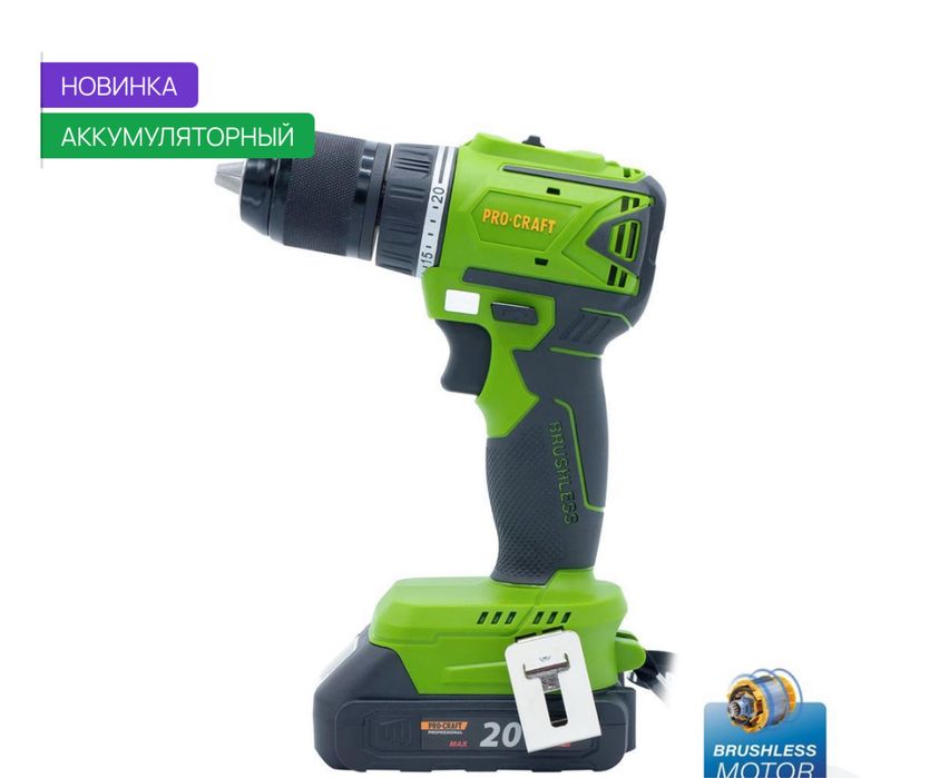 Шуруповерт Procraft PA18 LIN (з 1 акб и зп )