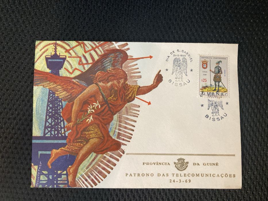 Conjunto 3 Envelopes da Guiné 1969 com Selos e Carimbos