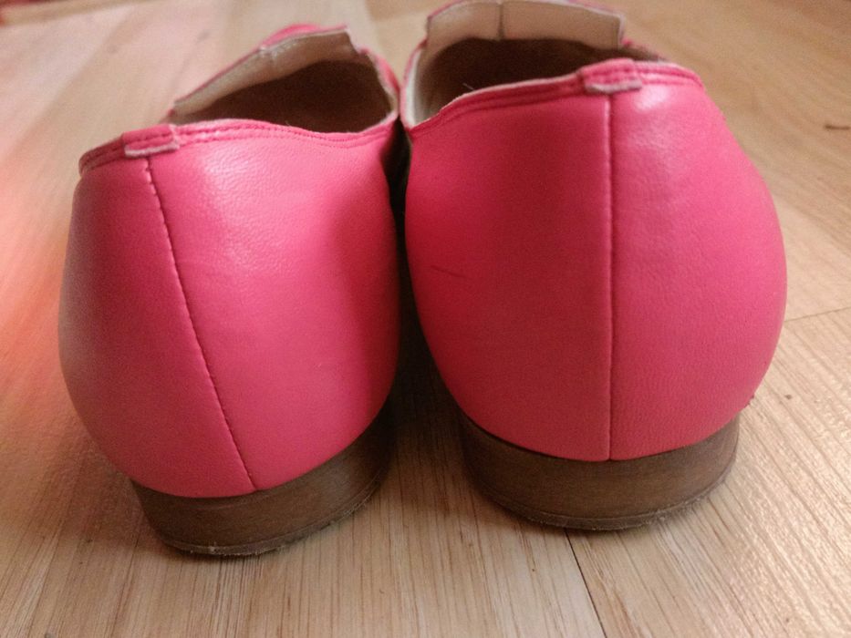 Różowe baleriny mokasyny lordsy 39