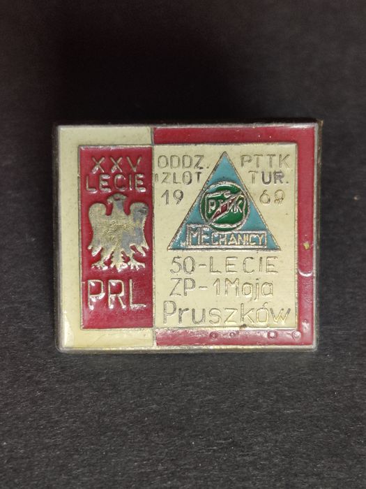 Przypinka 50-lecie ZP 1 Maja Pruszków