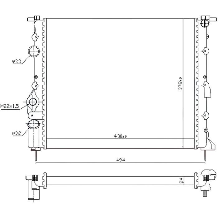 AS08078856 - радіатор охолодження на Renault Logan 2004-2009