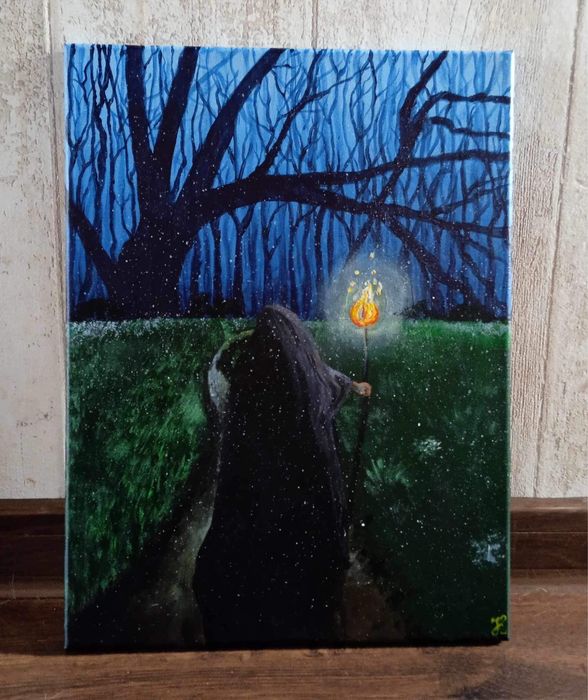 Obraz rękodzieło mag akryl na płótnie