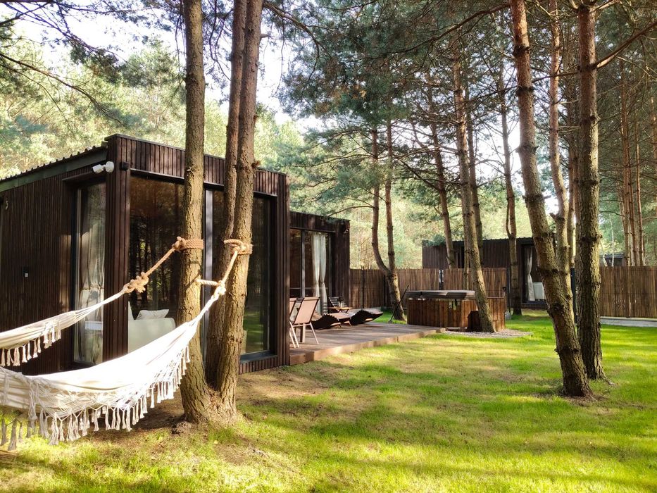 Domki na wynajem w lesie pod Warszawą - jacuzzi i sauna