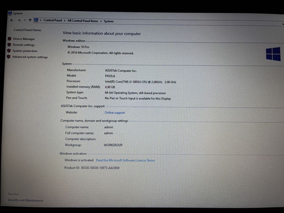 Portatil ASUS Notebook P2420LA (como novo)