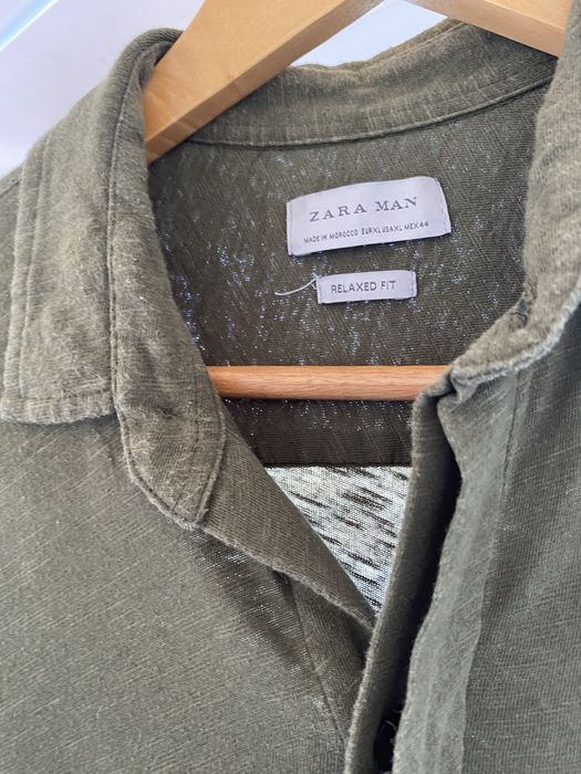 Сорочка чолов. Zara XL б/у хакі